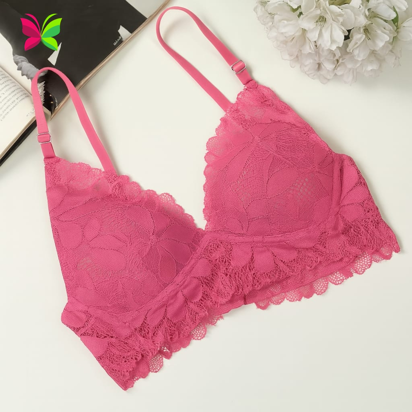 2 Pis combo Elastic Linen Pushup Foam - Adjustable-strap Sexy Women's Bra Cup - Regular Style